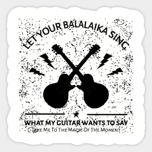 Guitar Lovers Black Grunge Sticker